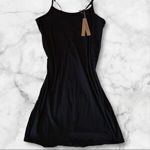 Skims Women's 2XL Plus Black Slip Dress Short Casual Adjustable Straps